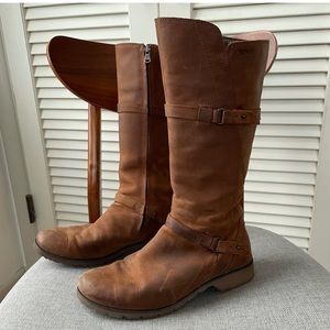 Teva De La Vita Tall Brown Leather Zip Riding Boot Waterproof 7.5